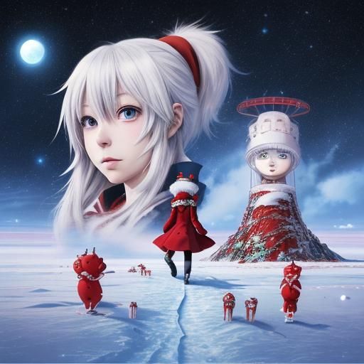 Anime Style North Pole Scene
