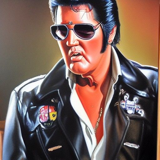 Elvis Presley Oil Painting by James Gurney Style