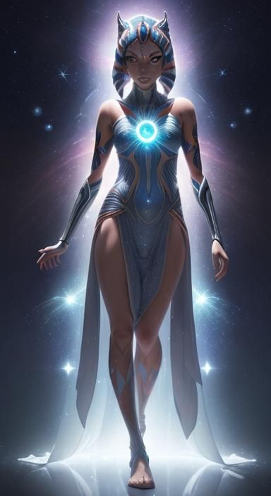 Galactic Goddess: Ahsoka in Anime Style