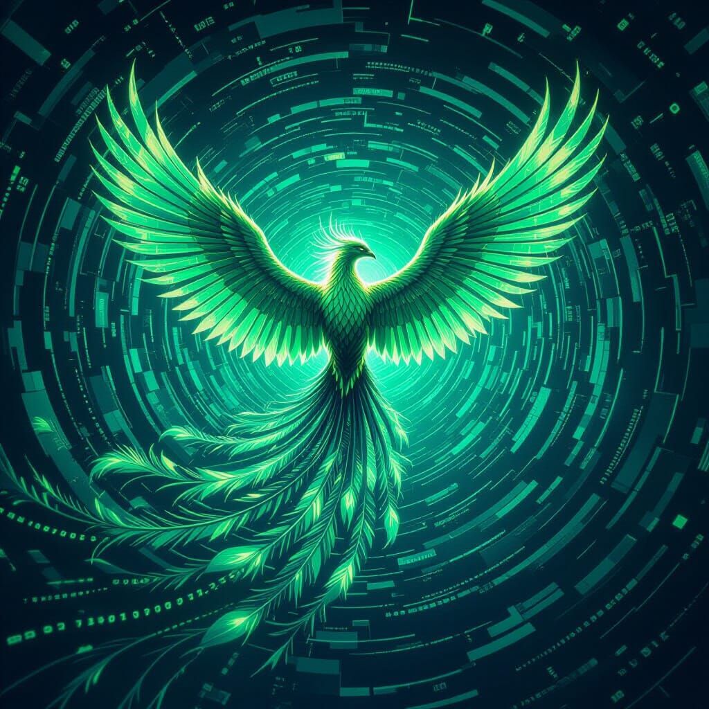 Phoenix Rises from Digital Vortex