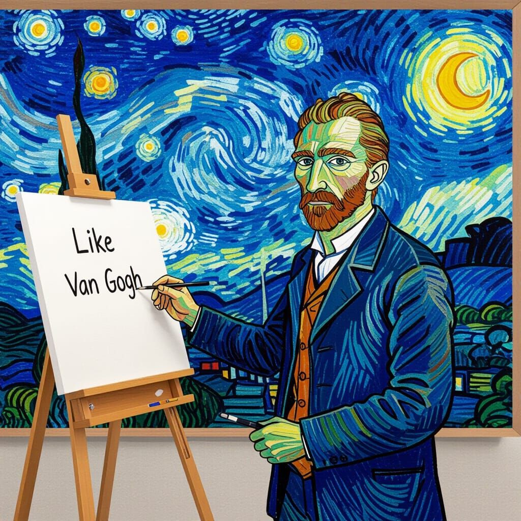 Van Gogh Style Classroom Scene