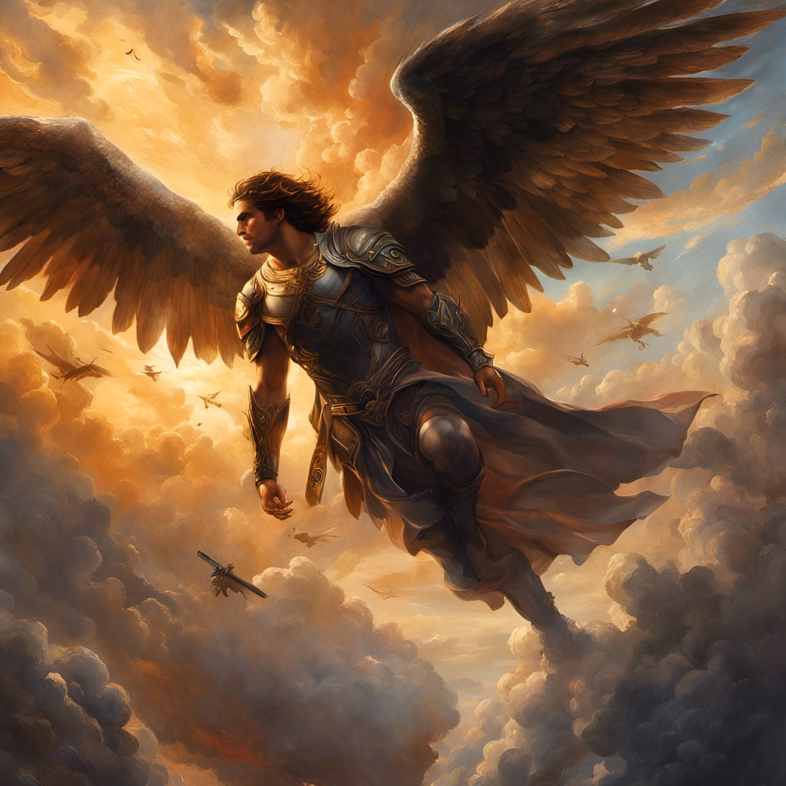 Dark Angels Fall From Grace: Watercolor Painting