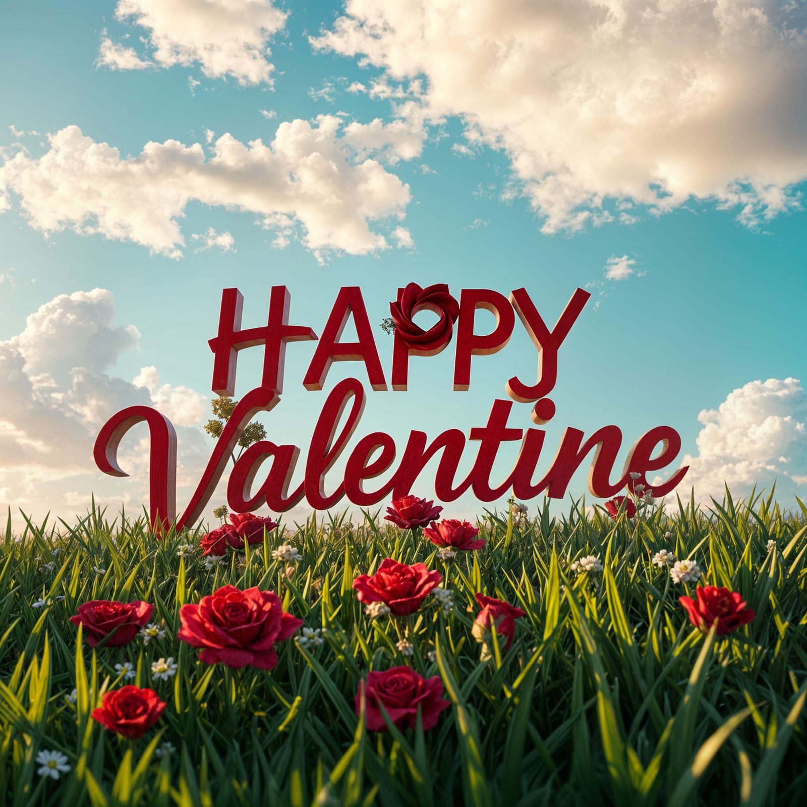 Surreal Lawn Spells Out Valentine's Day Joy in Vibrant Color...