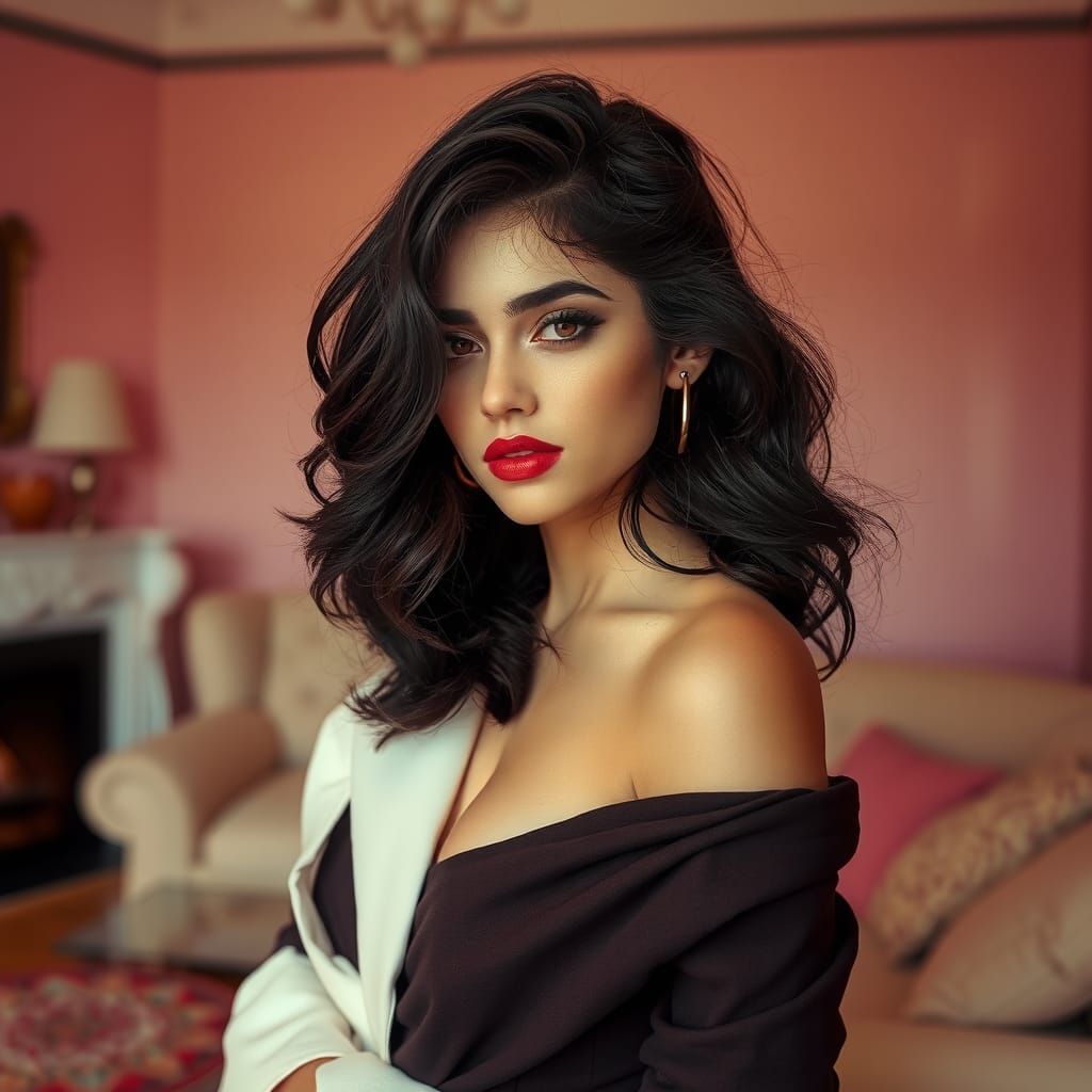 Elegant Syrian Girl in Fantasy Art Style