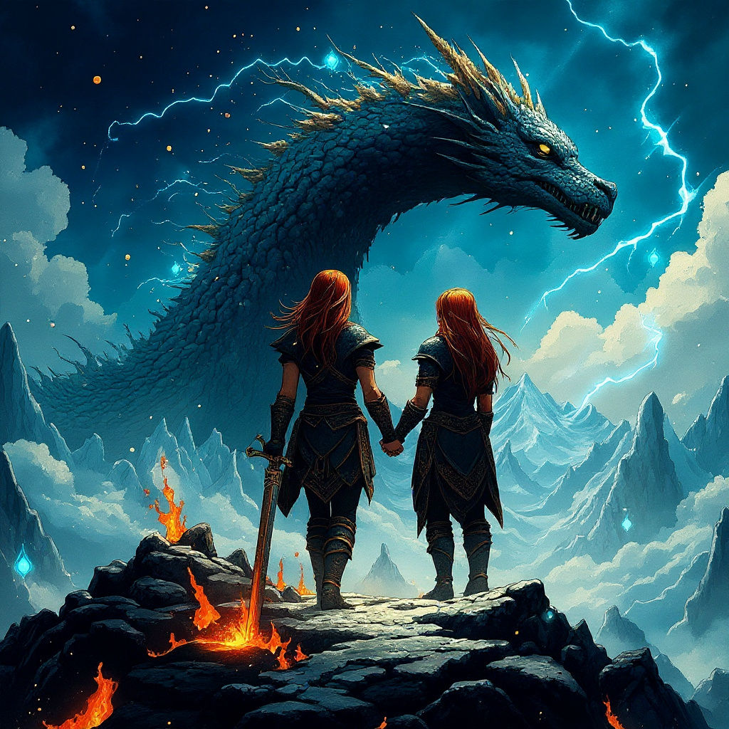 “Twin Flames Against the Storm”