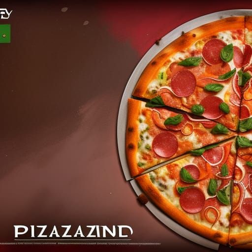 Fantastical Pizza in Detailed Matte Painting Style