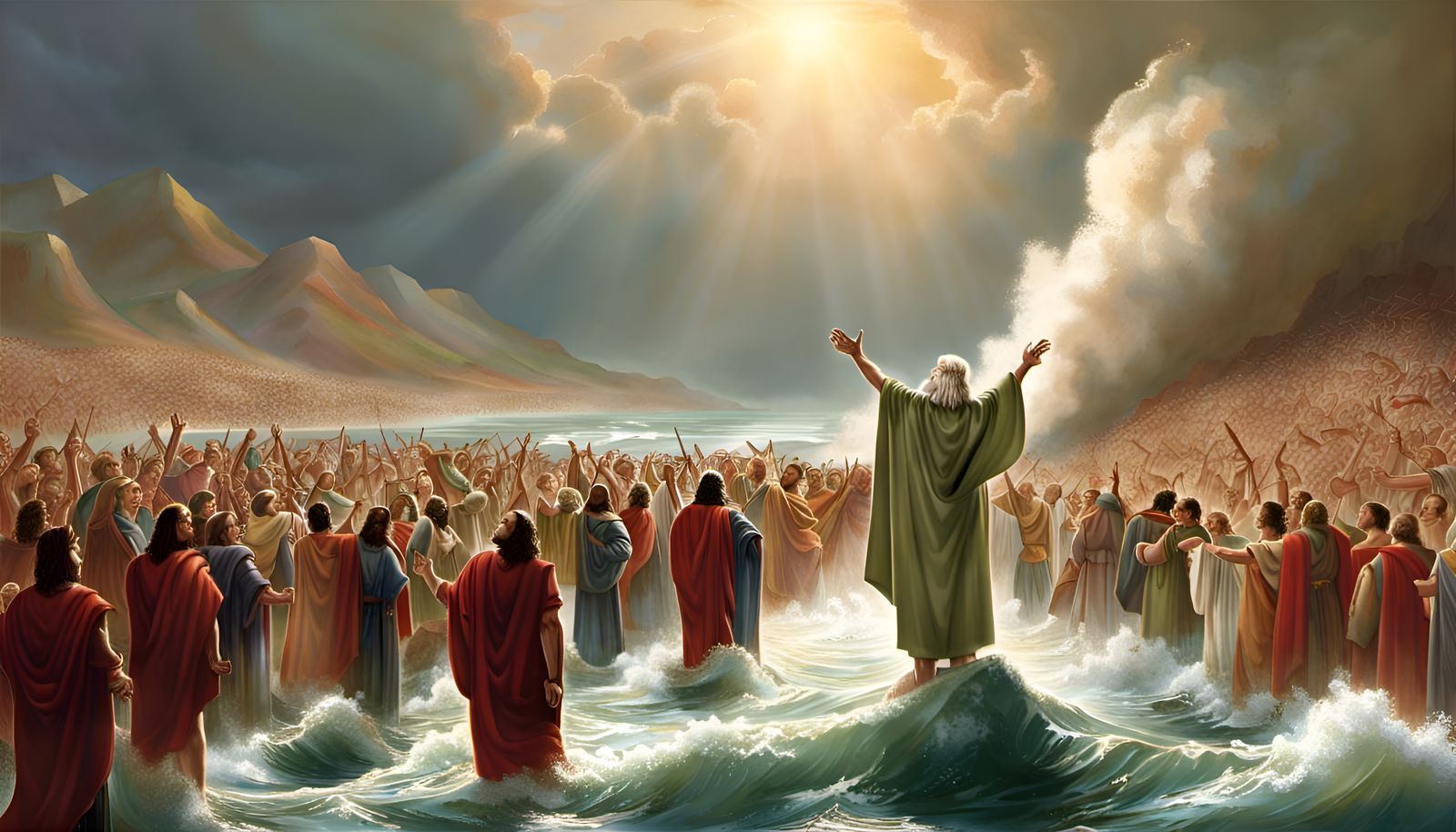 Moses splits the Red Sea