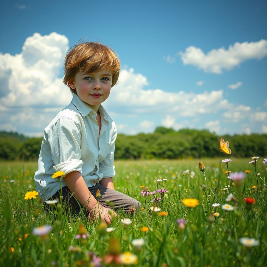 Serenity in a Lush European Meadow