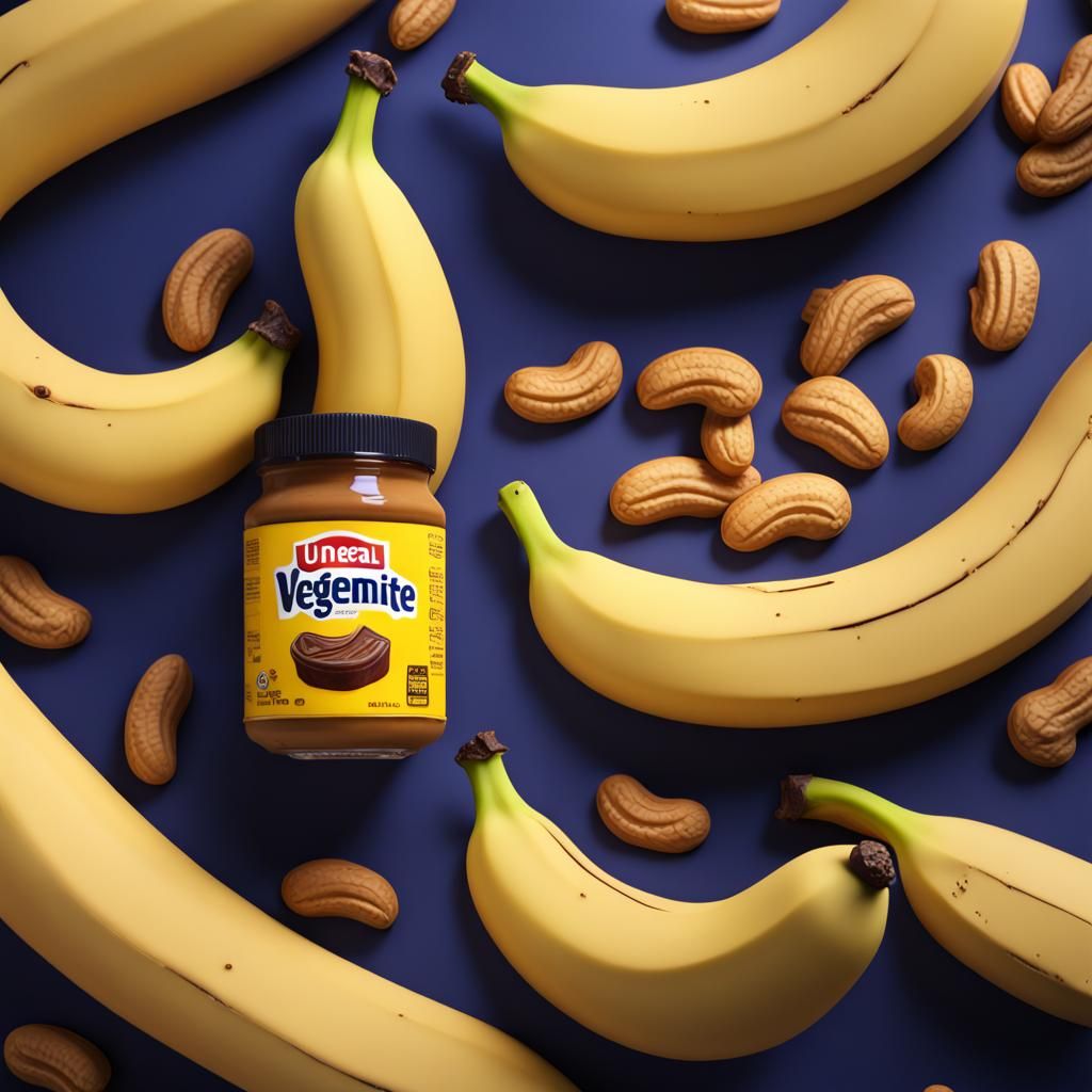 Peanut Butter Vegemite Banana Fantasy Concept Art
