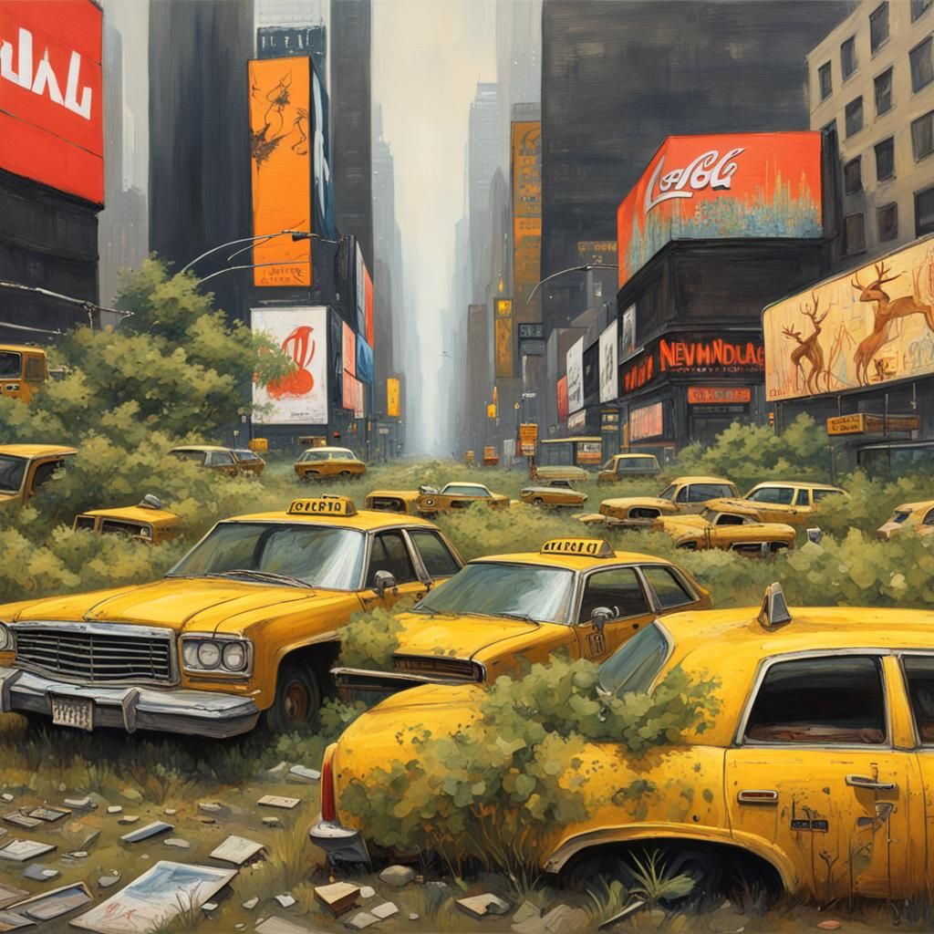 Post-Apocalyptic Times Square: Nature's Reclaim