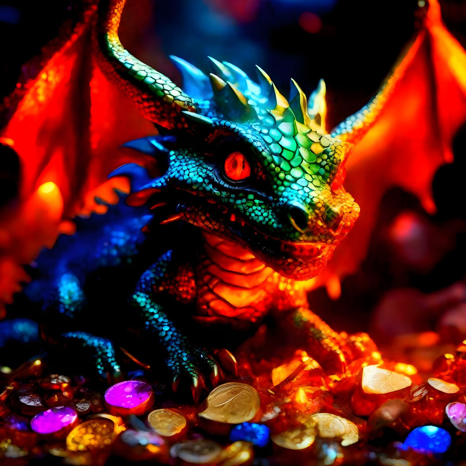 Cute Baby Dragon Fantasy Concept Art