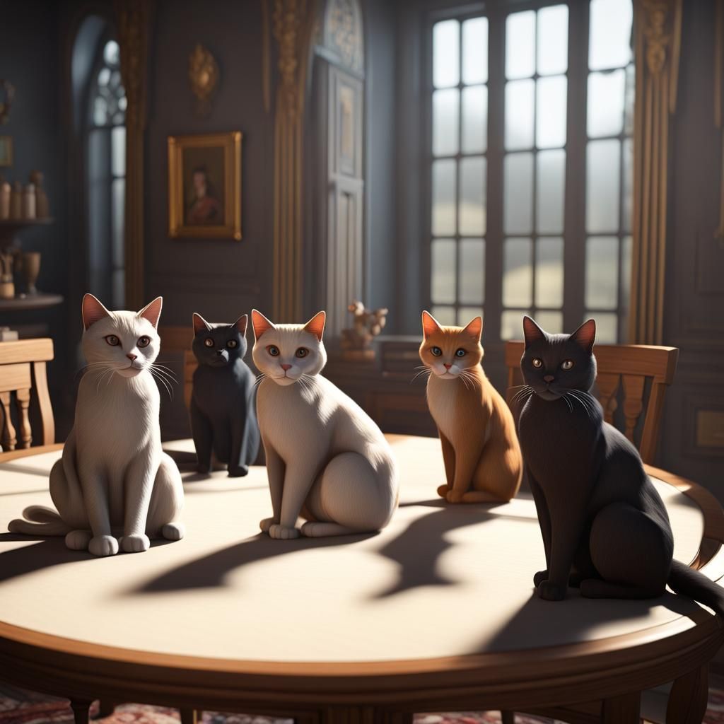 Grand Cat Council Meeting in Unreal Engine