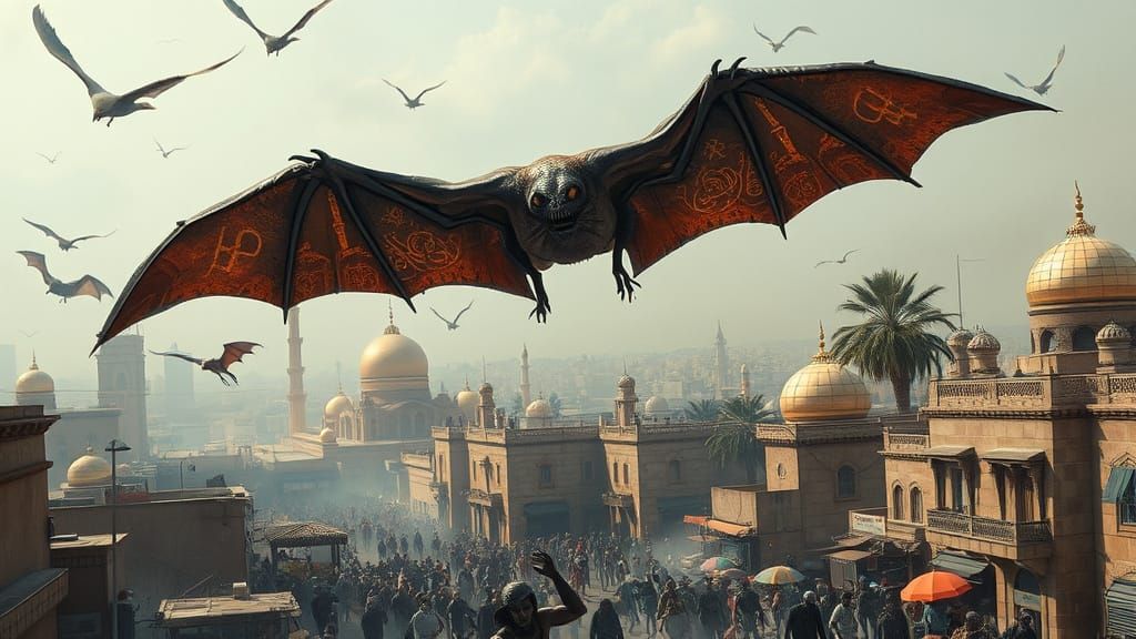 Zombie Horror in Egypt with Mutant Bats