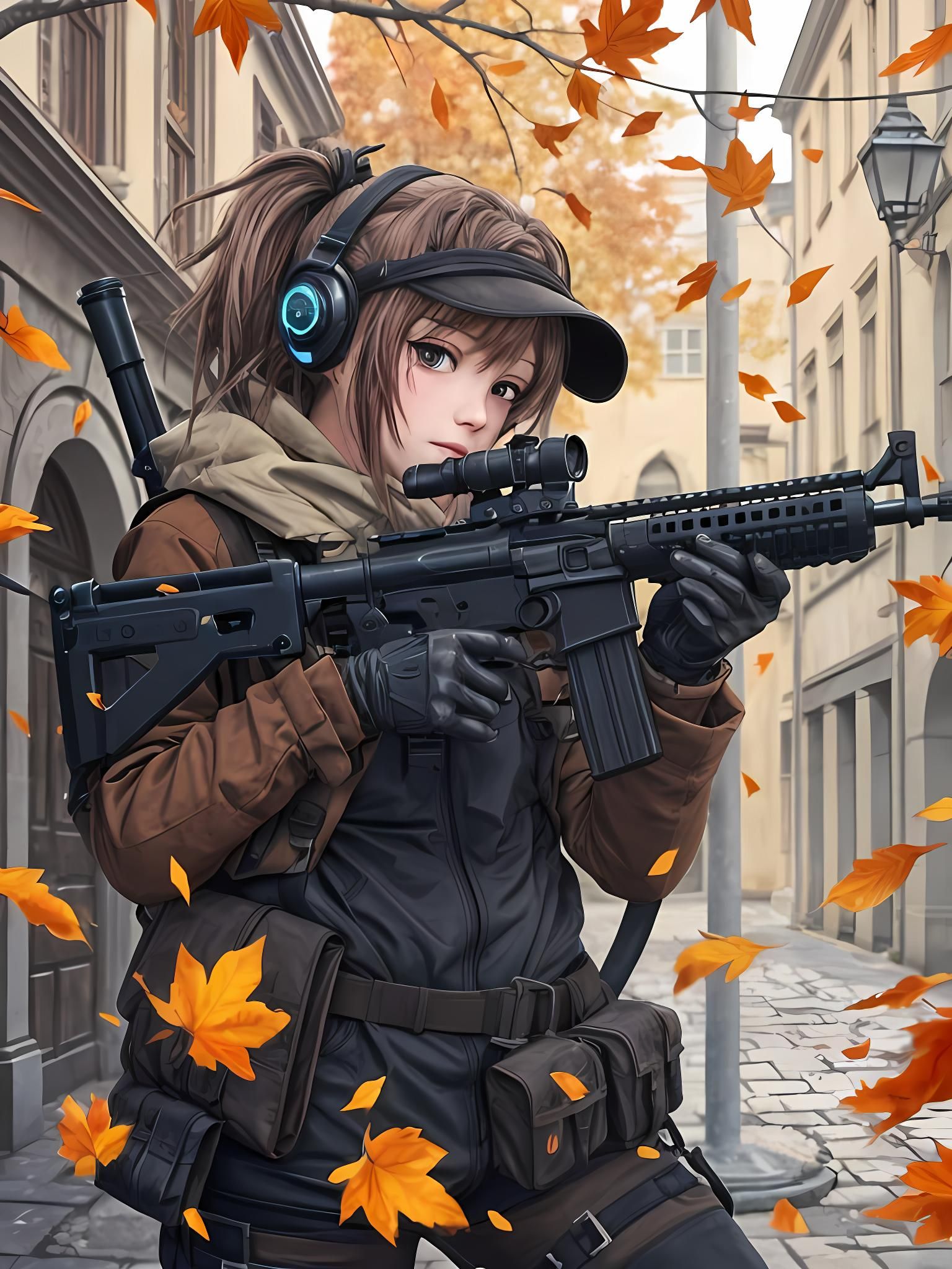 Anime Girl Sniper: 3D Anime Art
