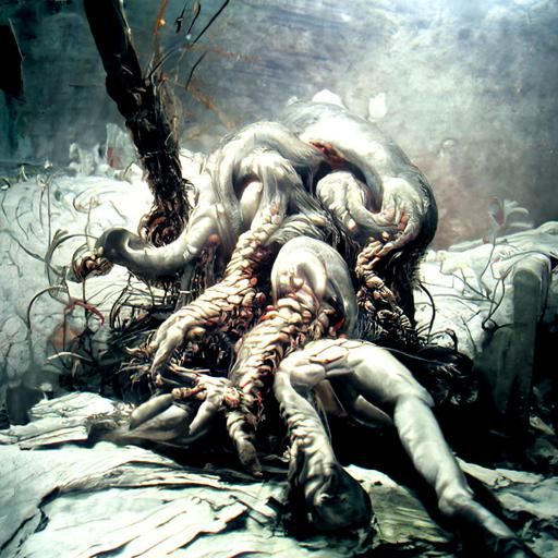 Eldritch Tentacles Tear Person Apart: Grotesque Horror