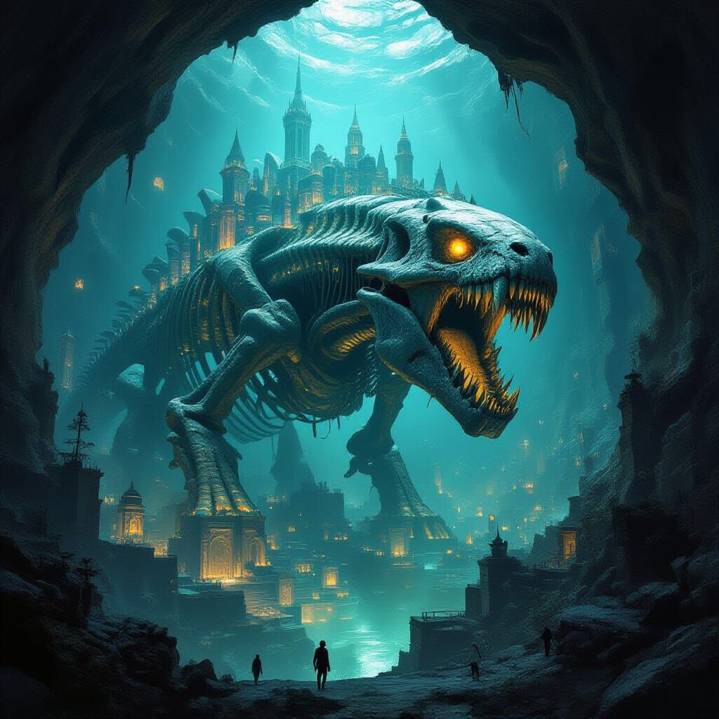 Lost Metropolis Inside Ancient Beast Skeleton