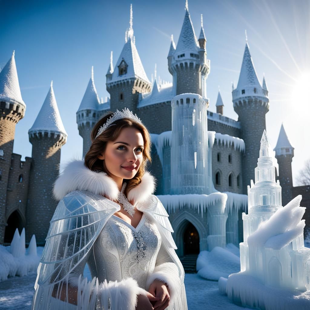 Ice Queen Outside Her Castle