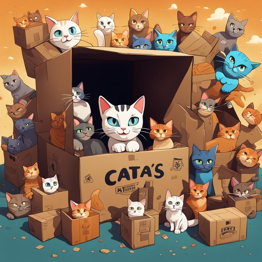 Cartoon Cats and the Cardboard Box Enigma