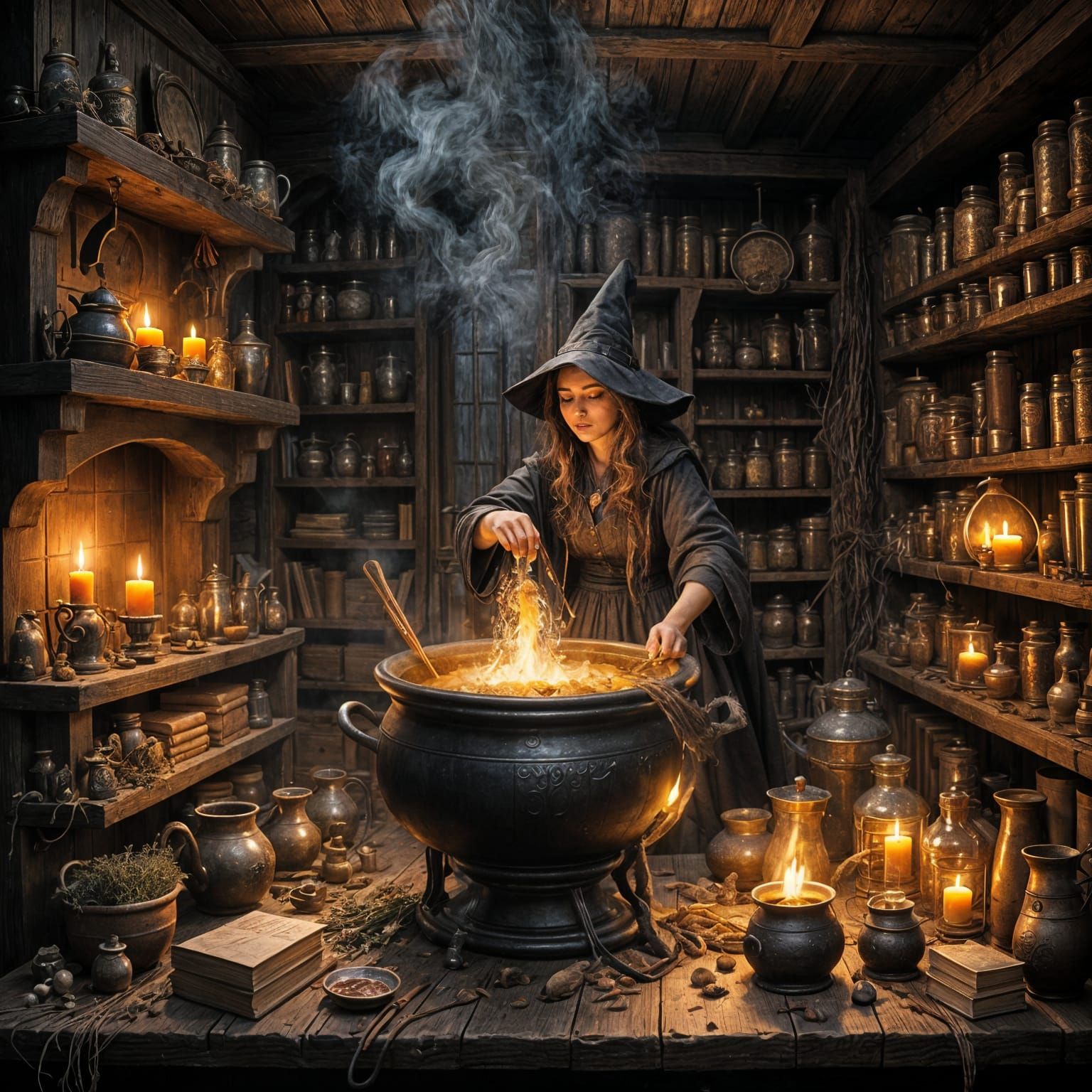 Enchanted Apothecary in a Witch's Kitchen