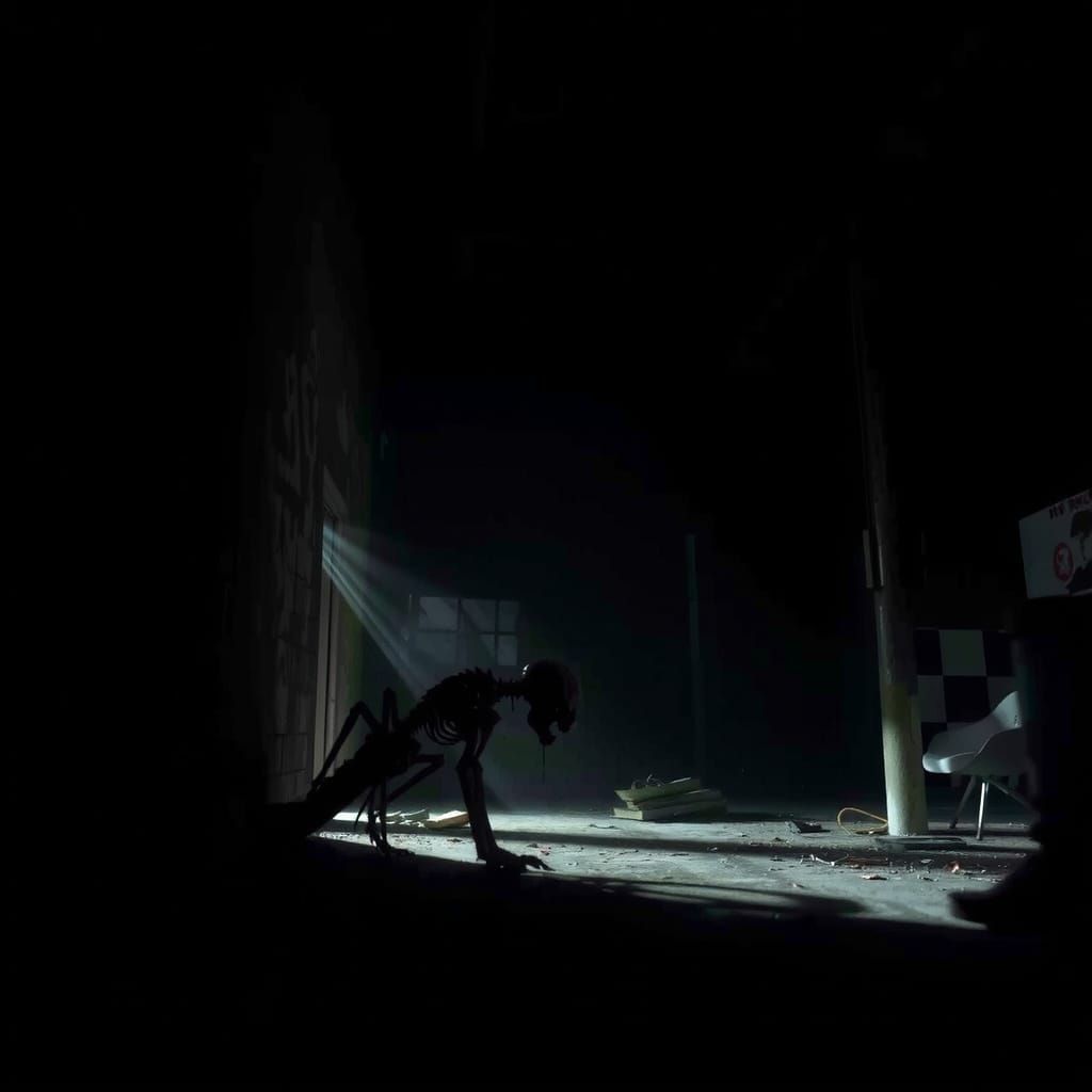 Surreal Post-Apocalyptic Monster Emerges from Shadows