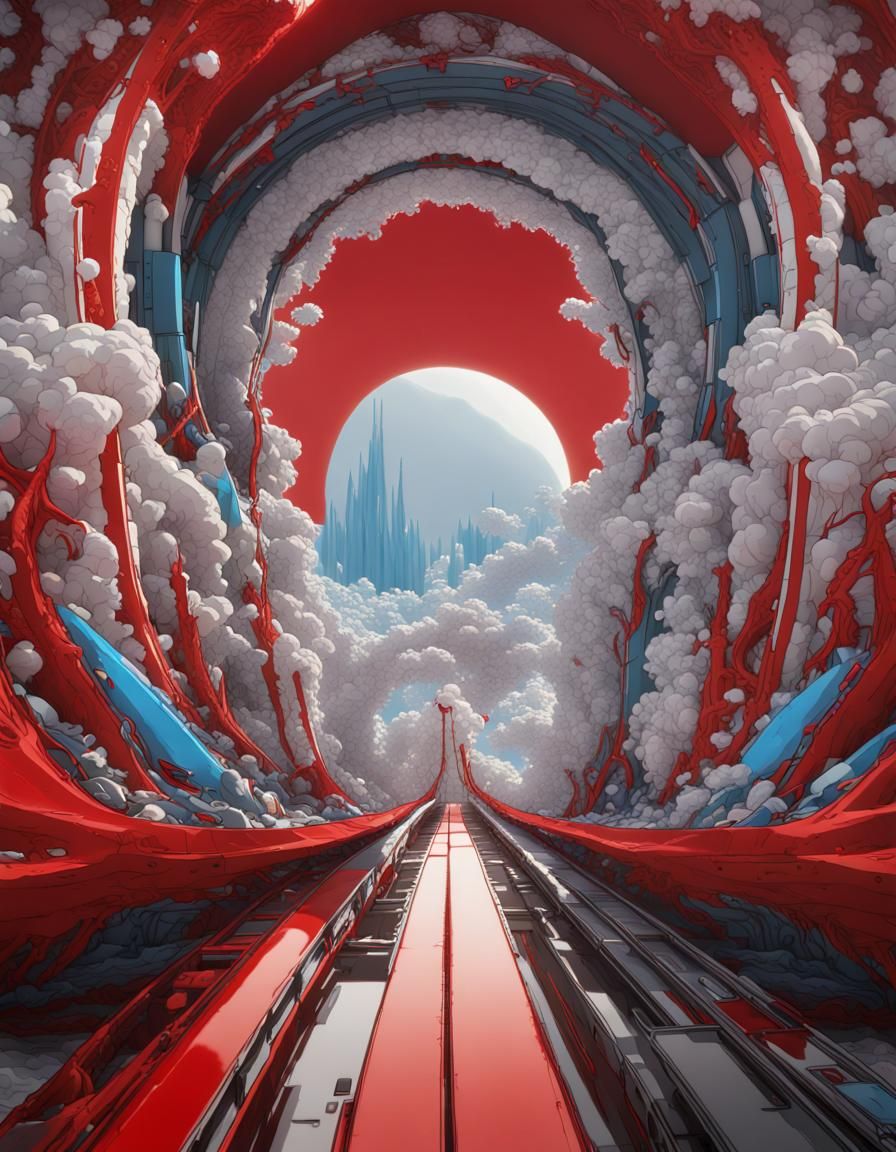 Road to Tomorrow: Detailed Digital Illustration