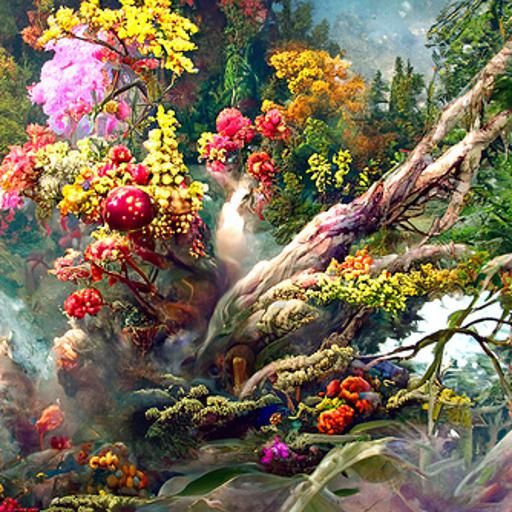 Detailed Natural Landscape as Digital Illustration