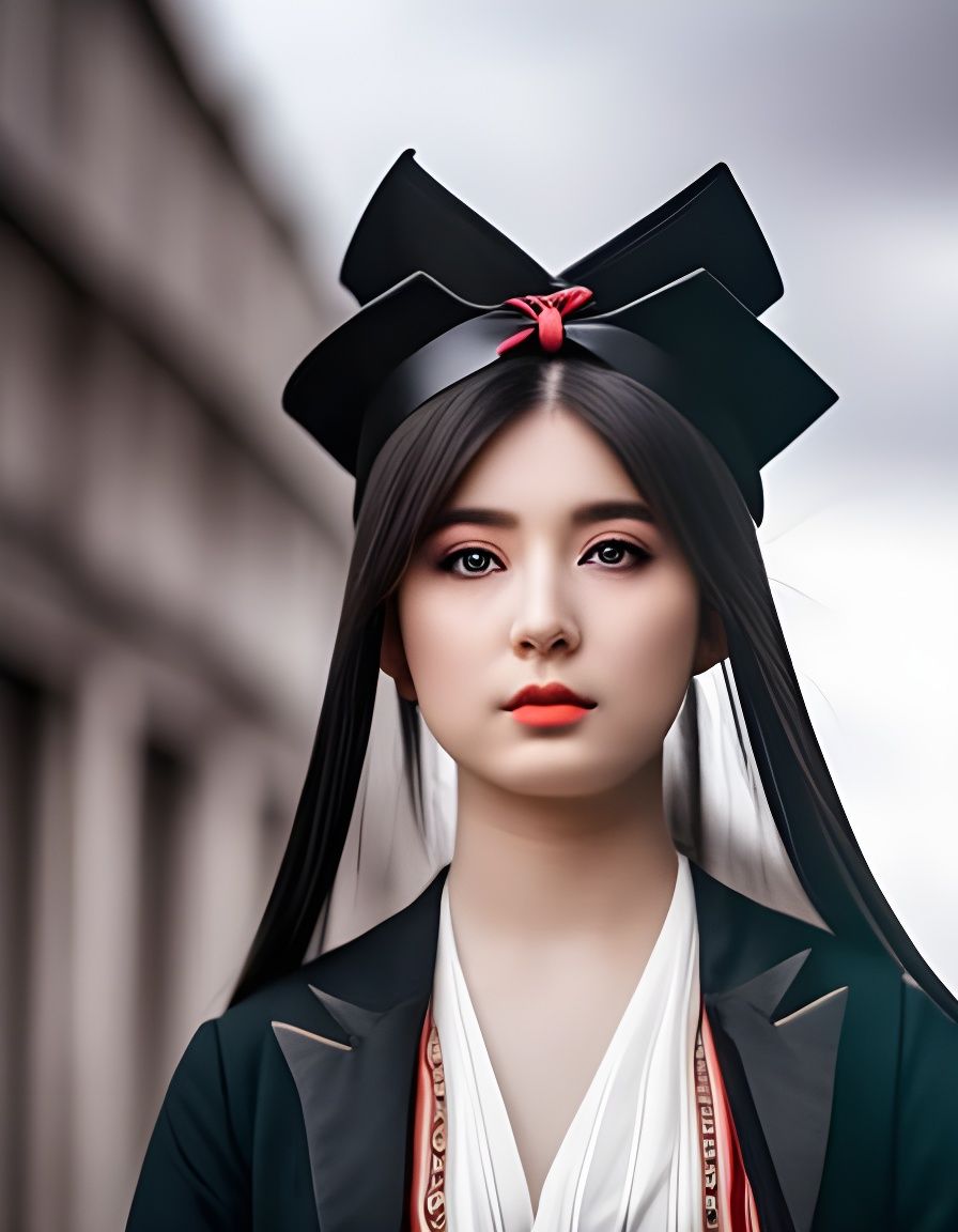 Anime Portrait of a 19th Century Girl