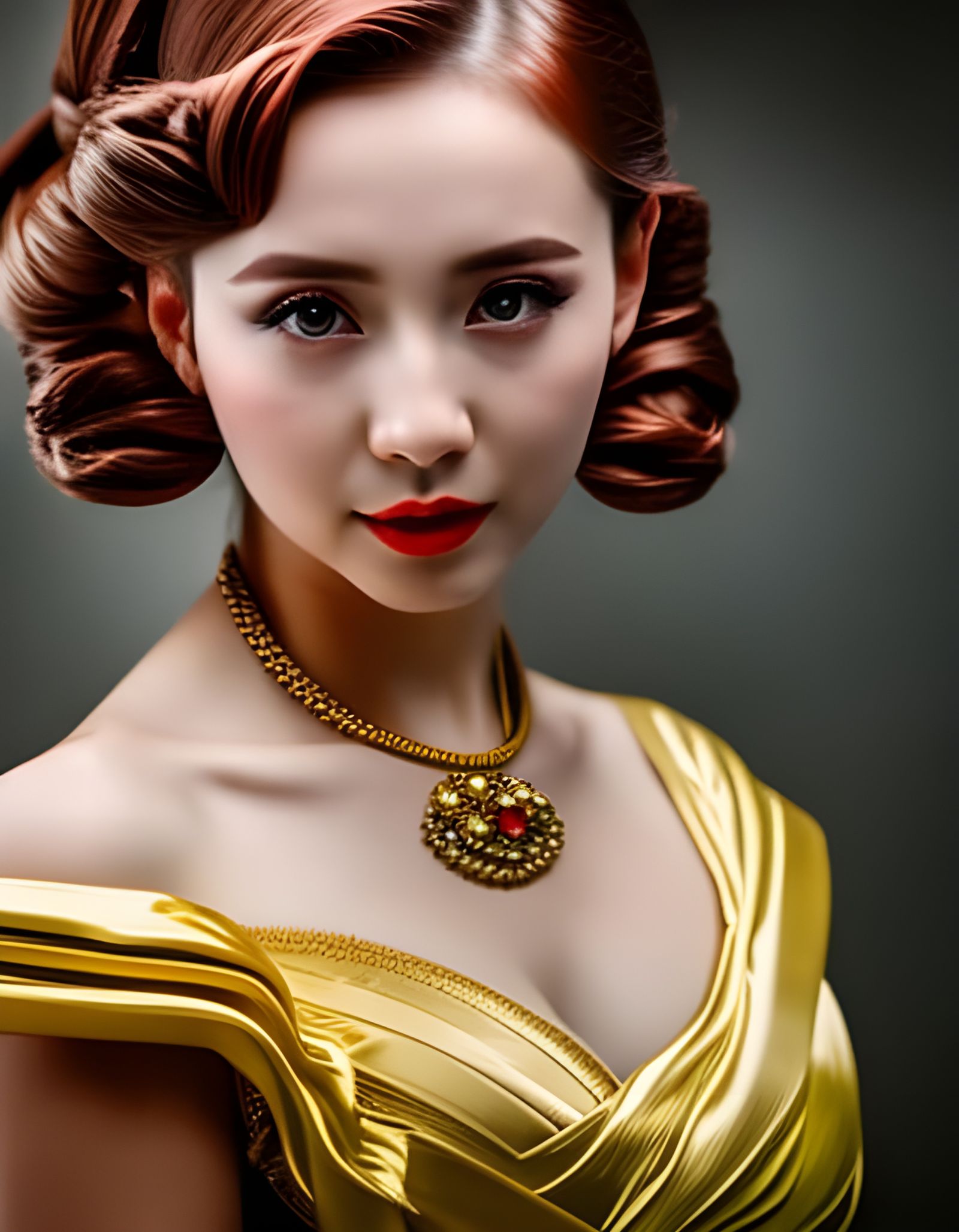 19th Century Girl Portrait in Anime Style