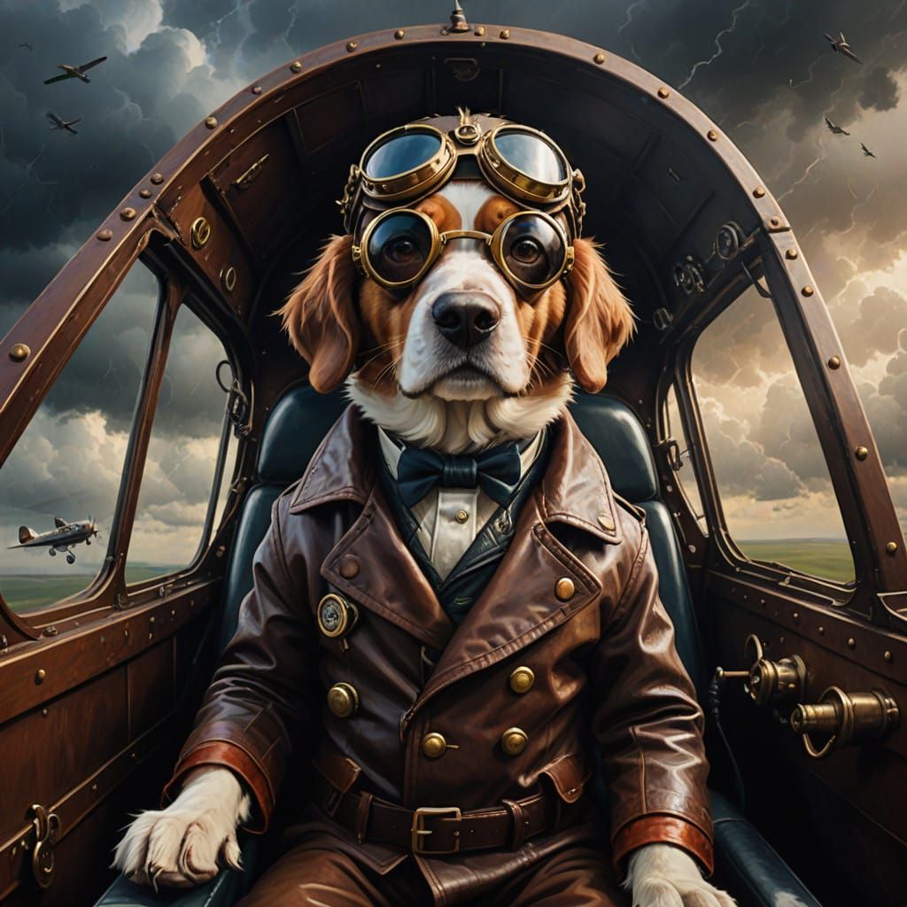 Steam-Powered Canine Aviator