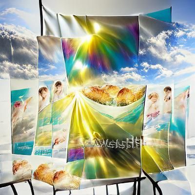 Iridescent Sunshine Rays in Heavenly Scene