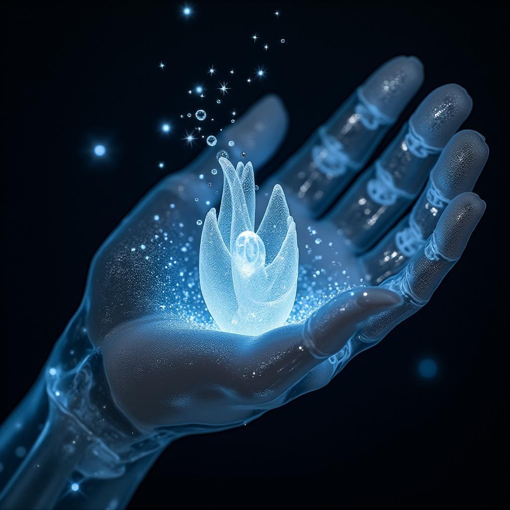 Luminescent Tiny Creatures in Stardust Waves