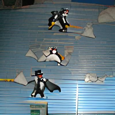 Penguin Cowboys in the Desert