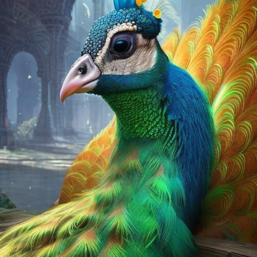 Detailed Peacock Feather Painting on Artstation