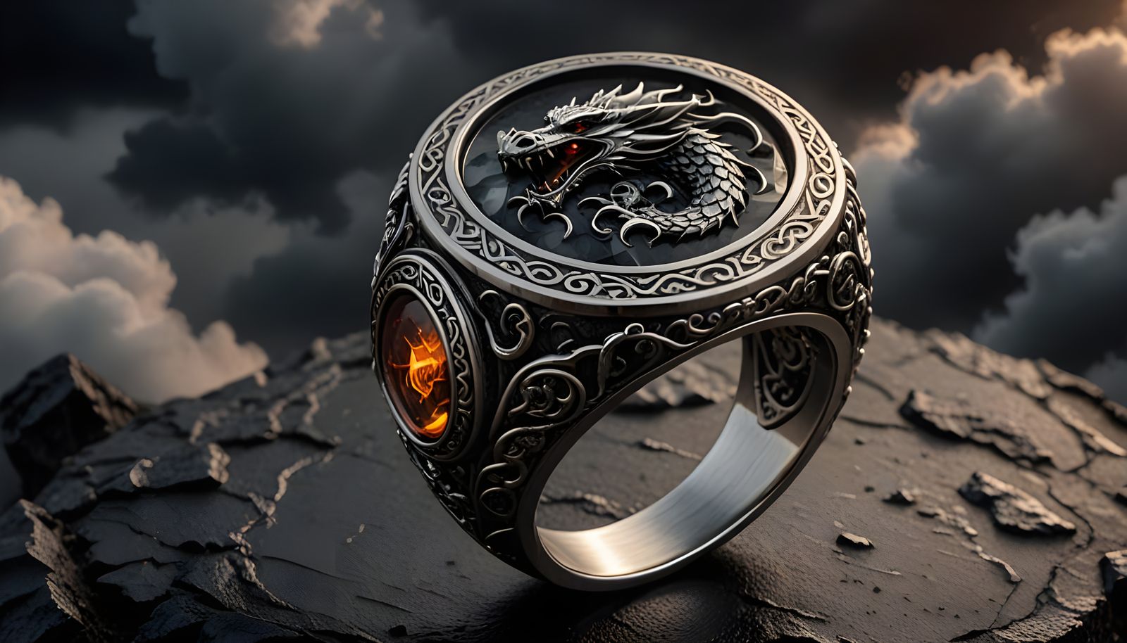 Game of Thrones Inspired Ring Design in Hyper-Realistic Silv...
