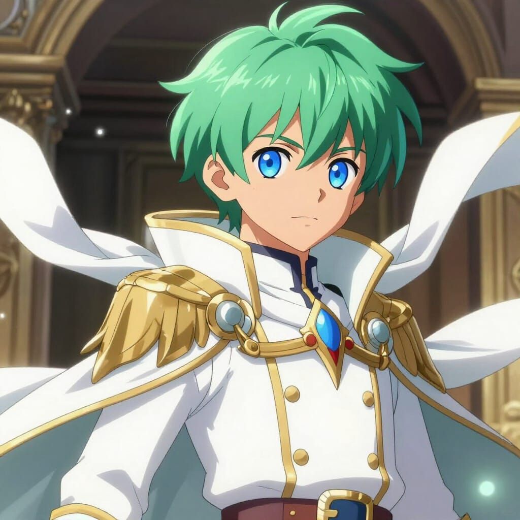 9-Year-Old Noble Boy in Regal White Attire