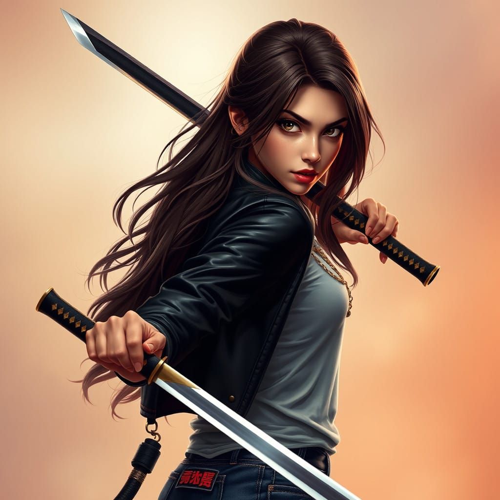 Confident Katana Warrior