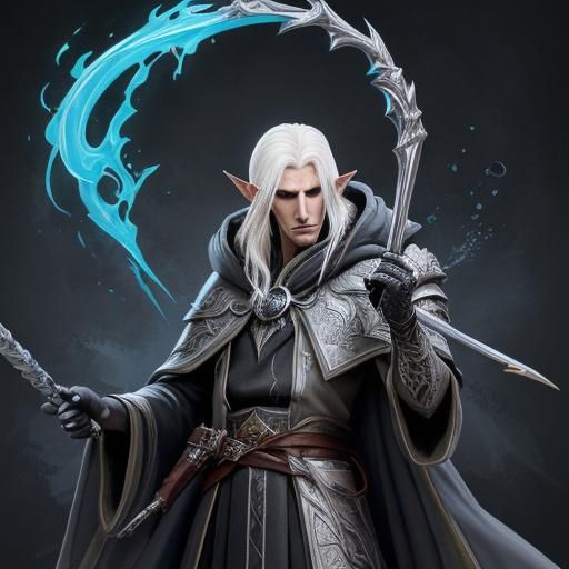 High Elf Sorcerer in Graffiti Art Style