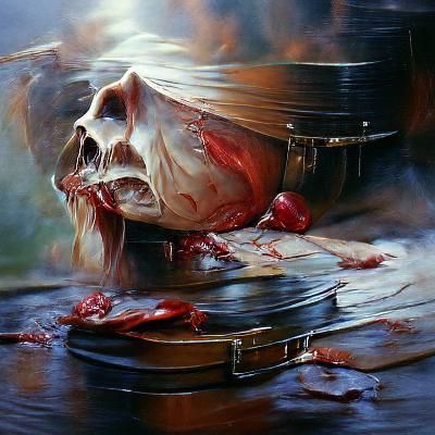 Emotional Oil Painting Inspired by Poetic Despair