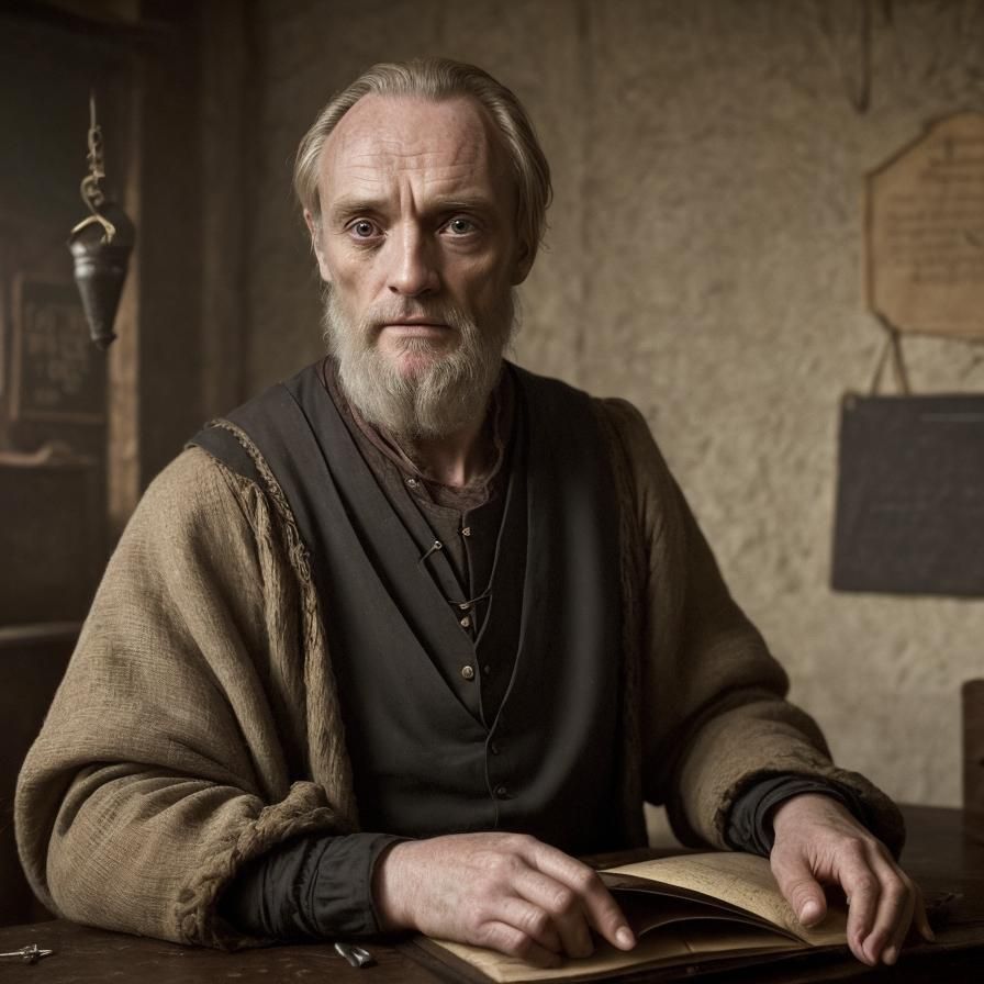 Portrait of a renaissance merchant.