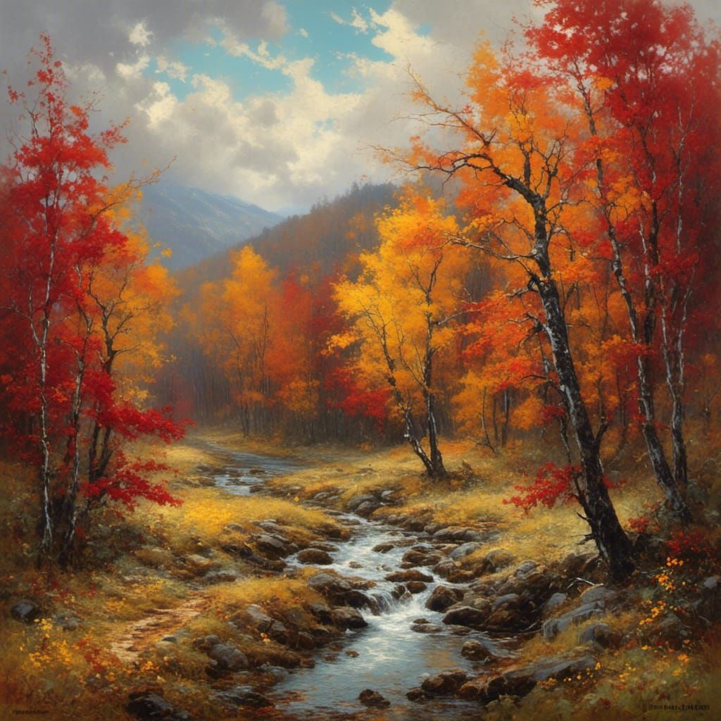 Red-Haired Beauty in Misty Garden Portrait