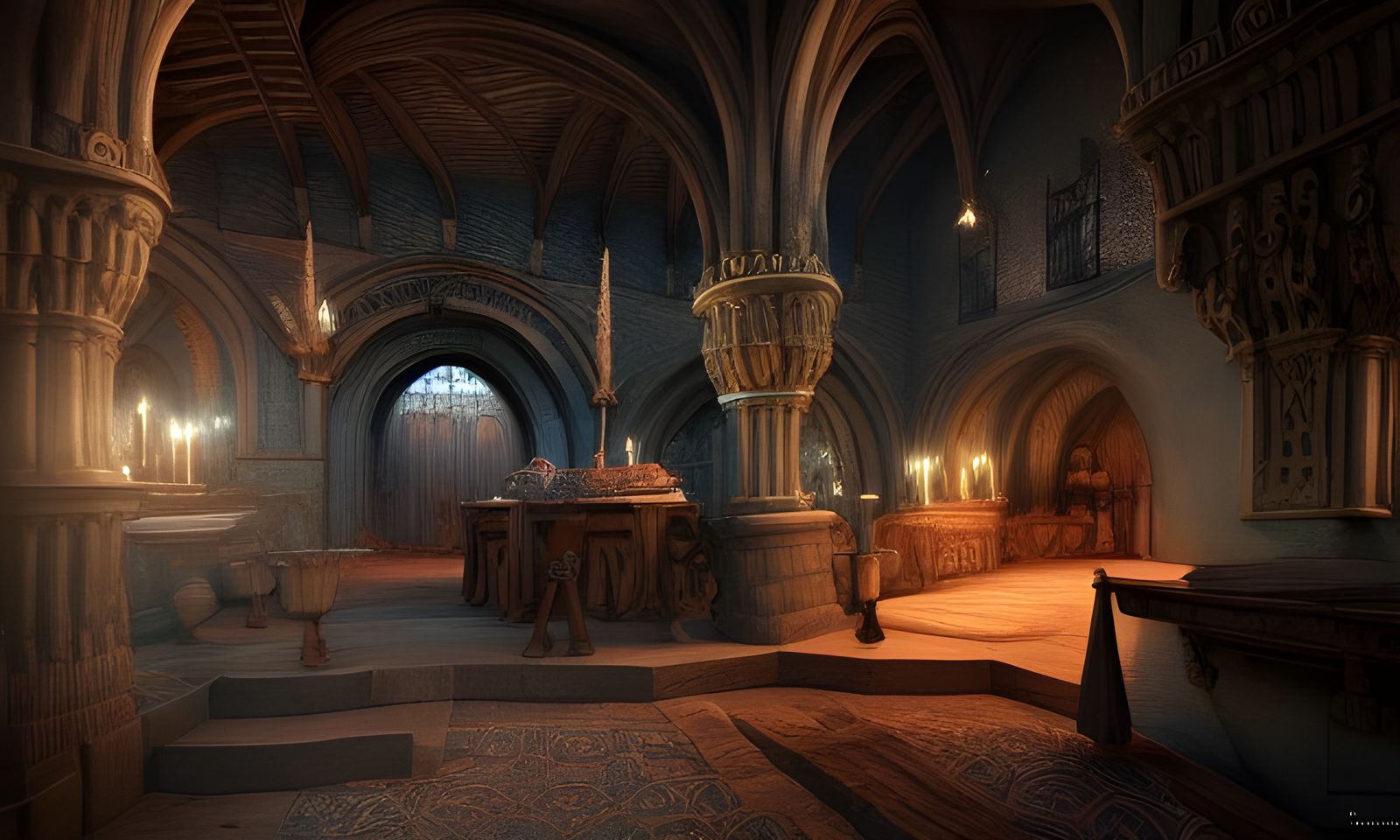 Whimsical Medieval Interior: Fantasy Concept Art