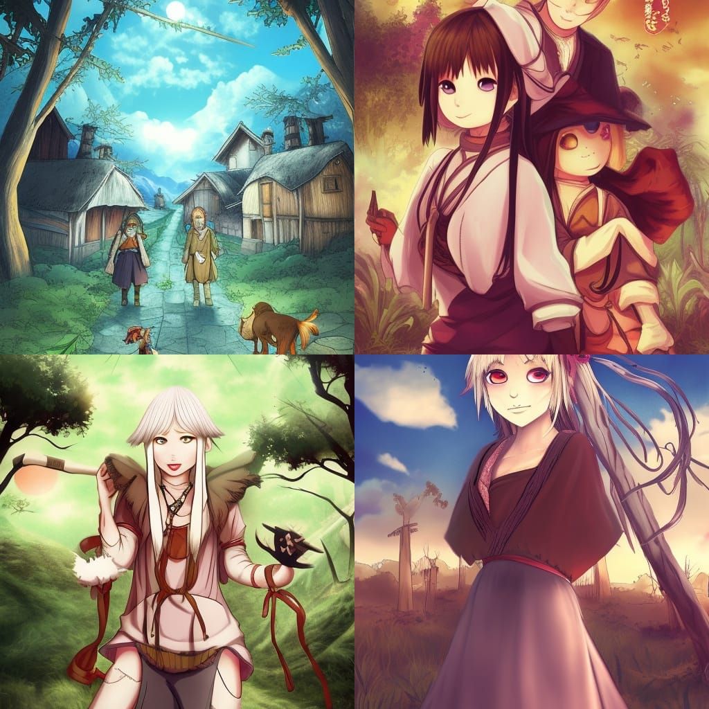 Anime Cannibal in Distant Village: Manga Style