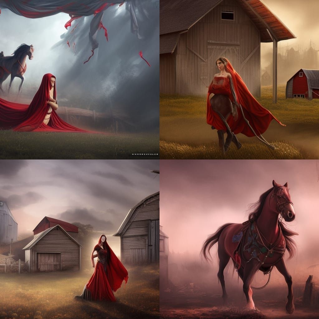 Disturbing Barn Scene: A Detailed Matte Painting