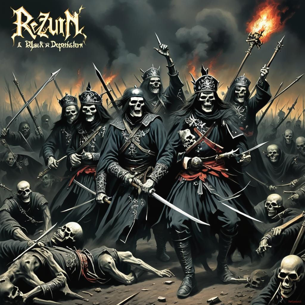 Undead Cossacks Black Metal Album Cover Art