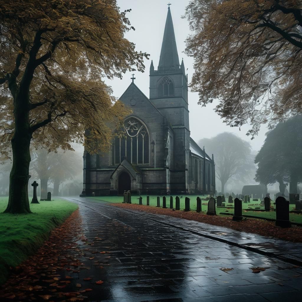 Autumn Rain at St Anne's Church: Landscape Photography