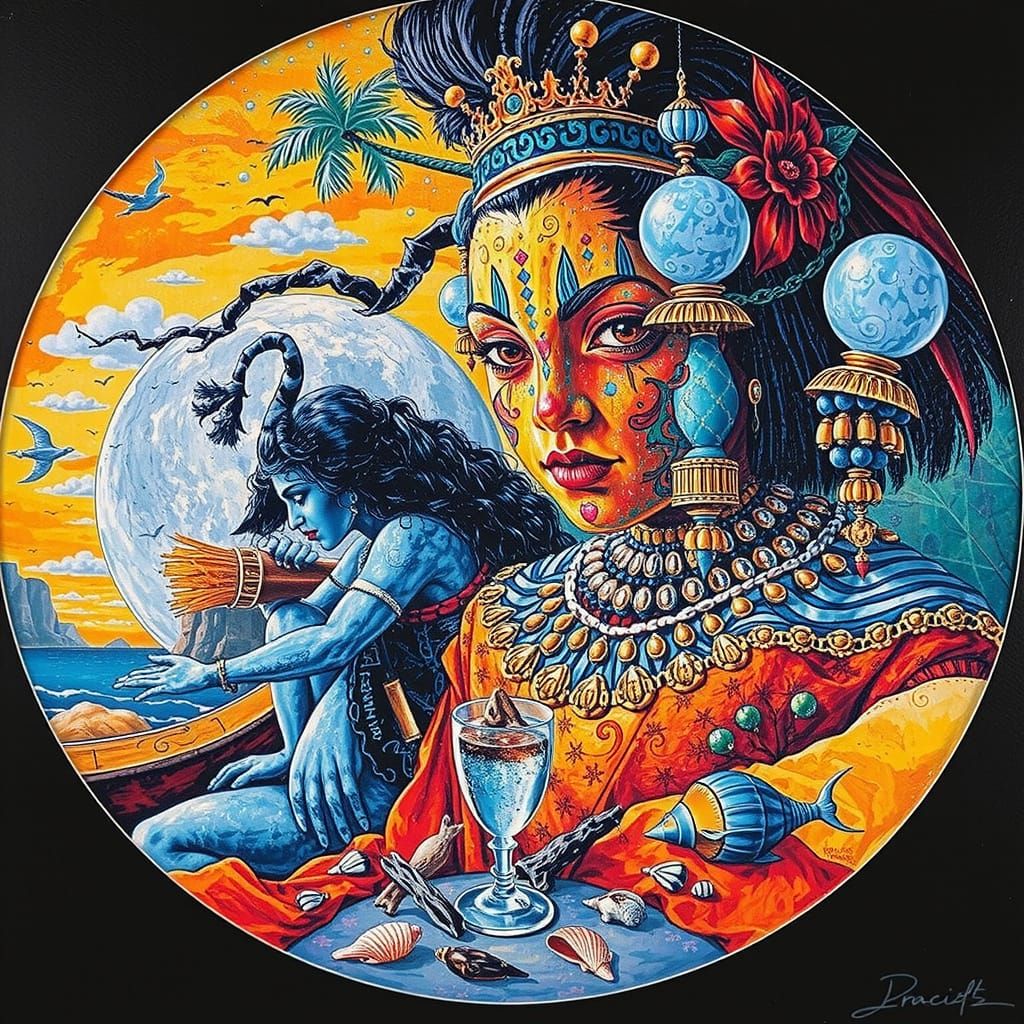 Abstract Portrait of a Woman in Kazimir Malevich Style