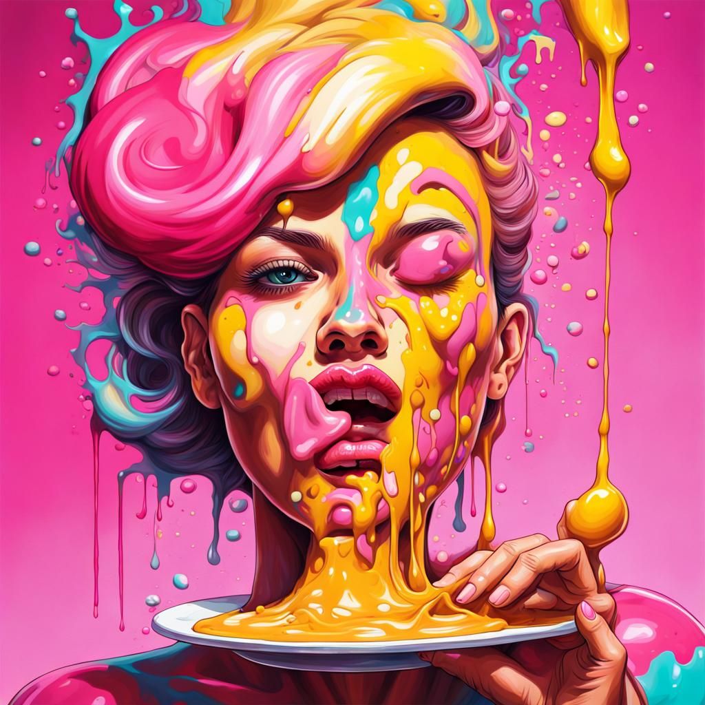 Psychedelic Breast with Candy Cakes, Graffiti Art