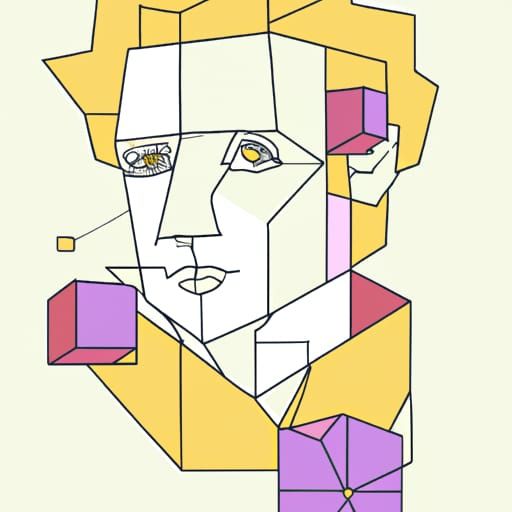Minimalist Pastel Geometric Squares: Detailed Digital Art