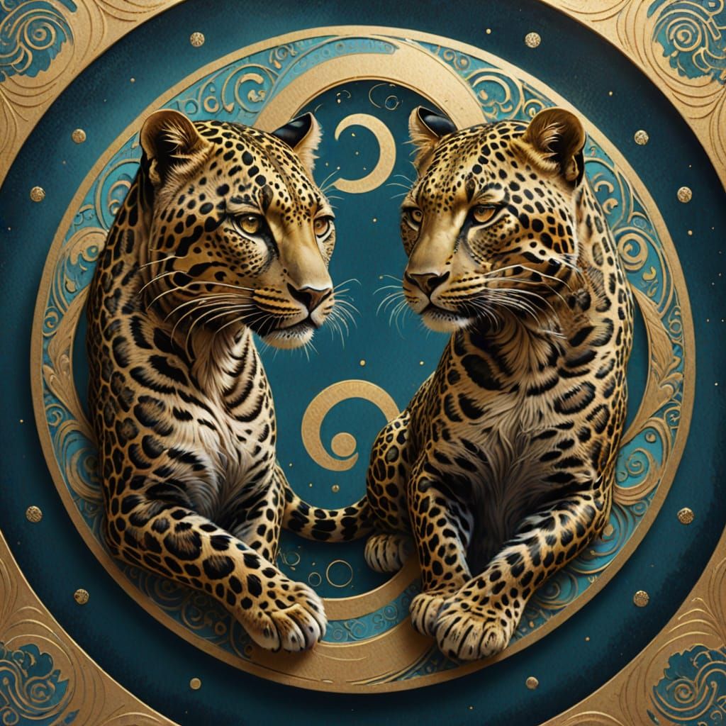 Golden Leopard Yin Yang Symbol: Concept Art