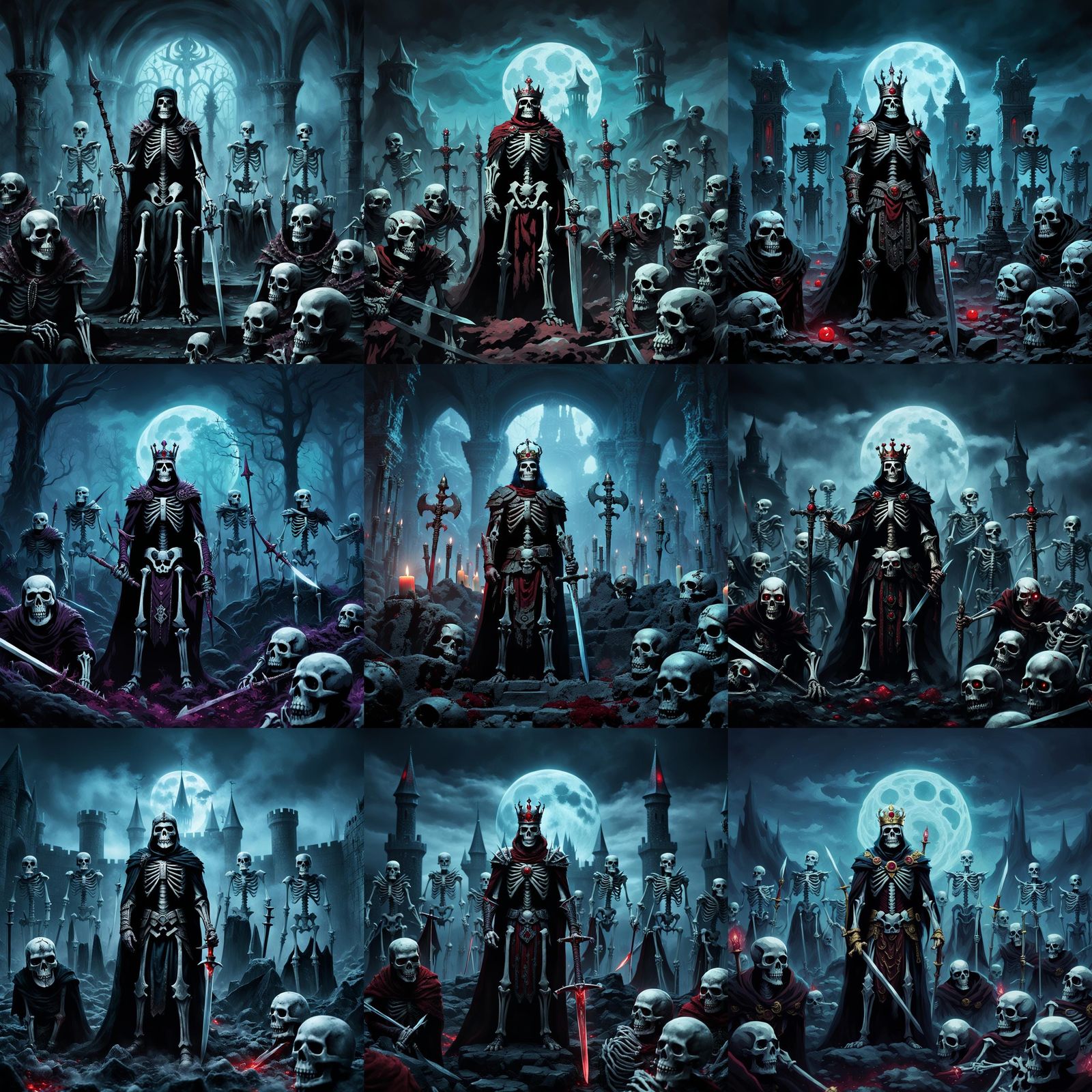 Necromancer Lord and Skeleton Warriors